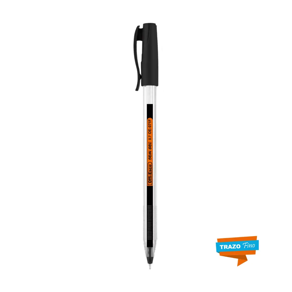 BOLIGRAFO OE-071F TRIANGULAR S/GEL 0.7 UNID NEGRO