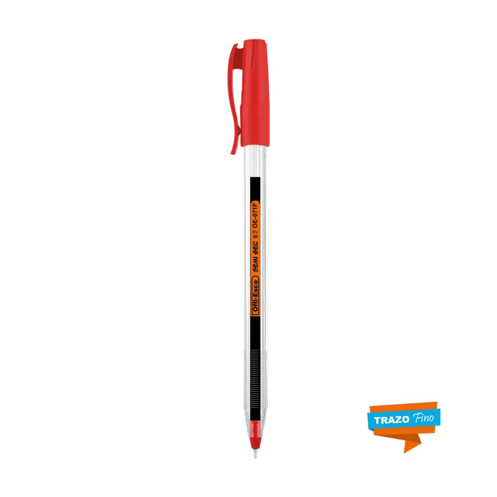 BOLIGRAFO OE-071F TRIANGULAR S/GEL 0.7 UNID ROJO