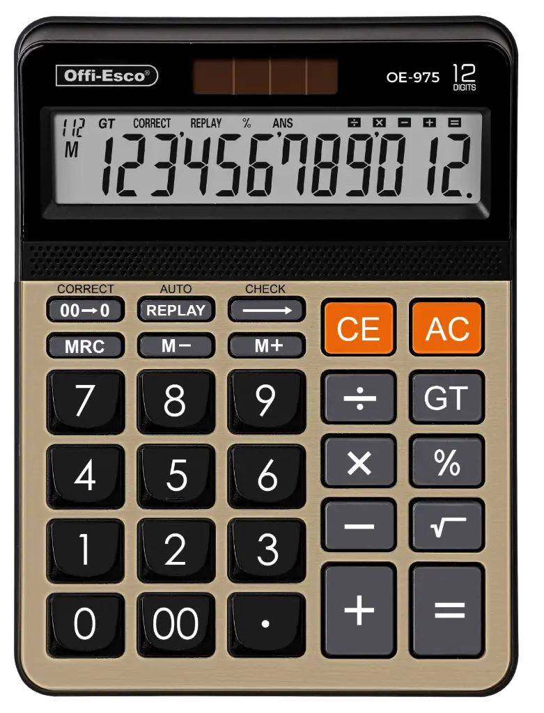 CALCULADORA OE-975 OFFIESCO 12DIG DUAL (Ine10-P60 )