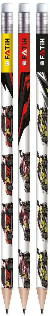 [17885] Lápiz Fatih Super Cars con borrador Ine (72-Fa 1728)