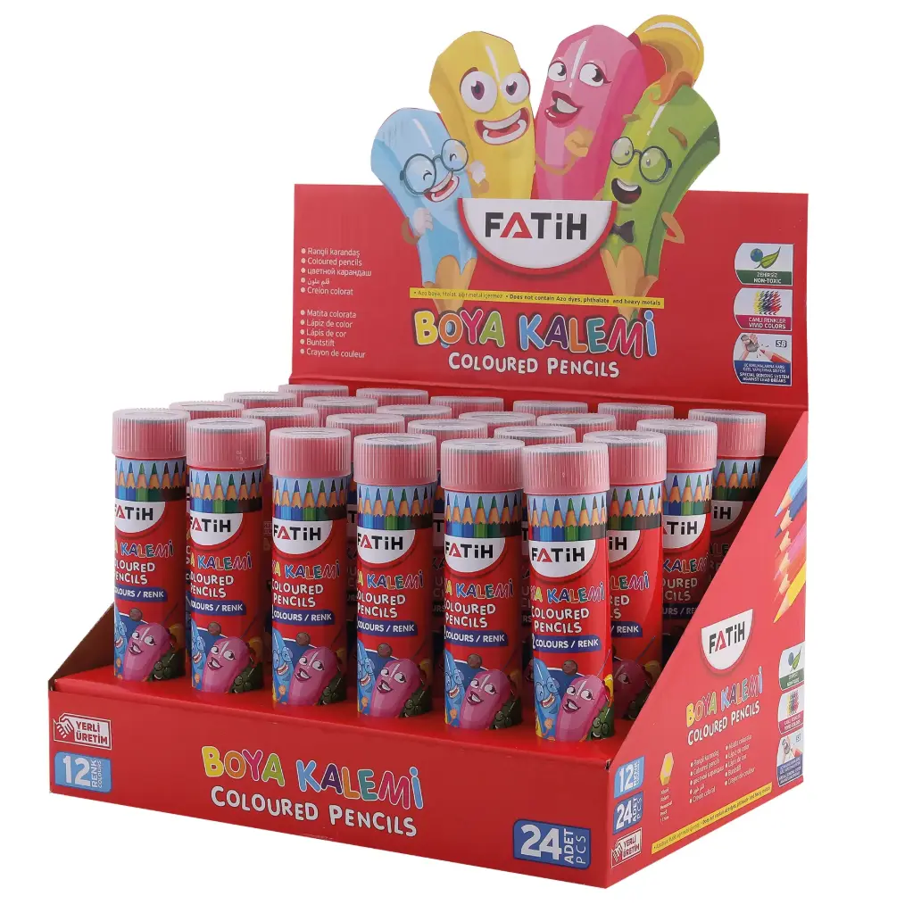 TUBO CRAYONES FATIH EXAGONAL 12 COL Ine24 Fa144