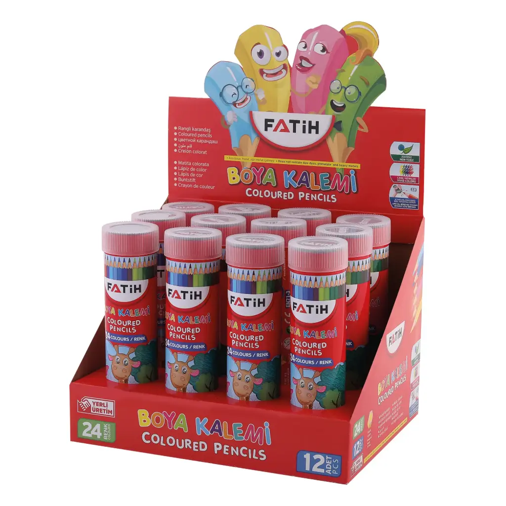 [33224] Crayones Fatih hexagonal en tubo 24 colores (Ine 12-Fa 96)