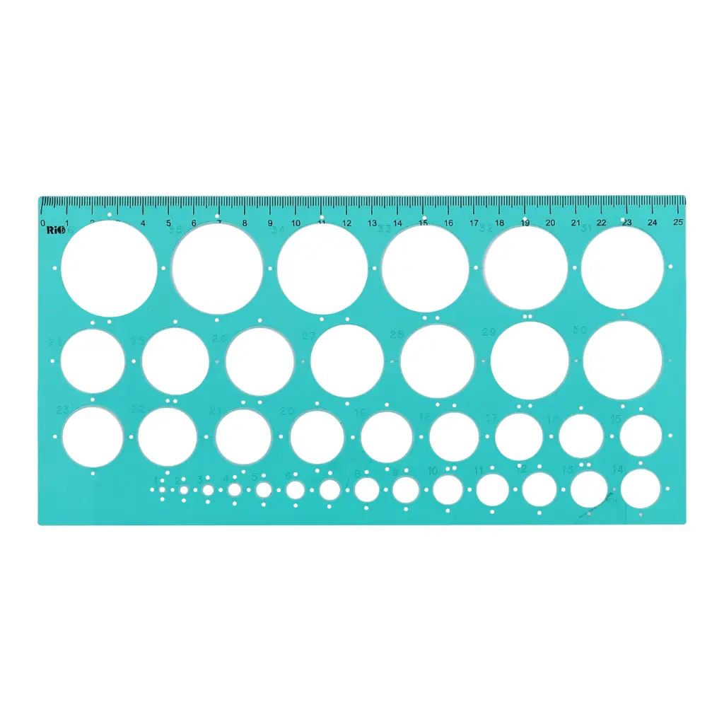 [801] Plantilla de círculos Rio (1-36mm) Ine36- Fa288