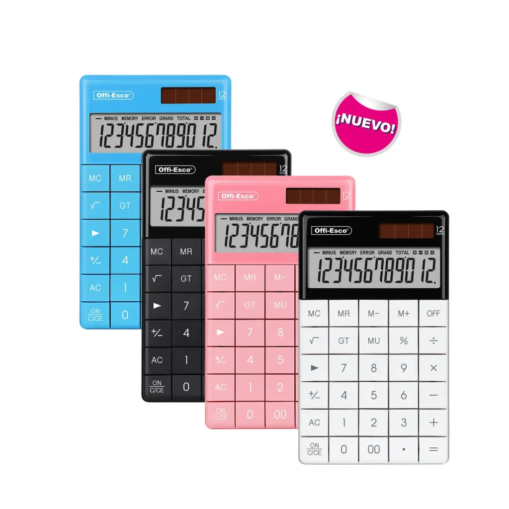 Calculadora electrónica 12 dígitos (Ine 20 surt-Fa 80 surt)