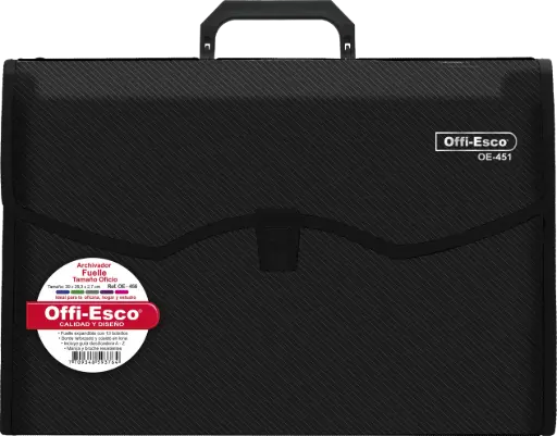 ARCHIVADOR OE-451 CARTA 13 BOL C/MANIJA TRANS