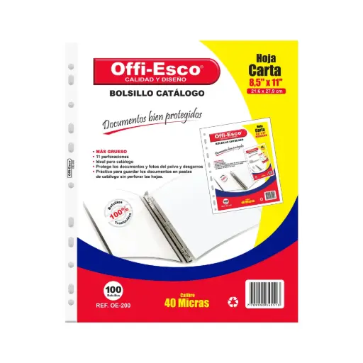 [OE-200] BOLSILLO OE-200 CATALOGO CARTA 40M P100 P20