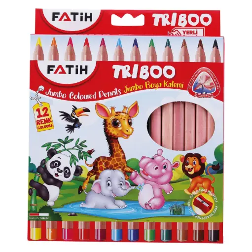 [33426] [33426] Crayones jumbo Fatih Triboo 12 colores (Ine 8-Fa 96)