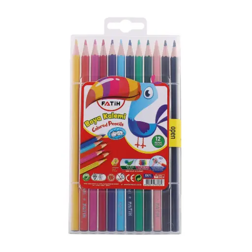 [33285] [33285] Crayones Fatih en estuche de plástico 12 colores Ine12-Fa192