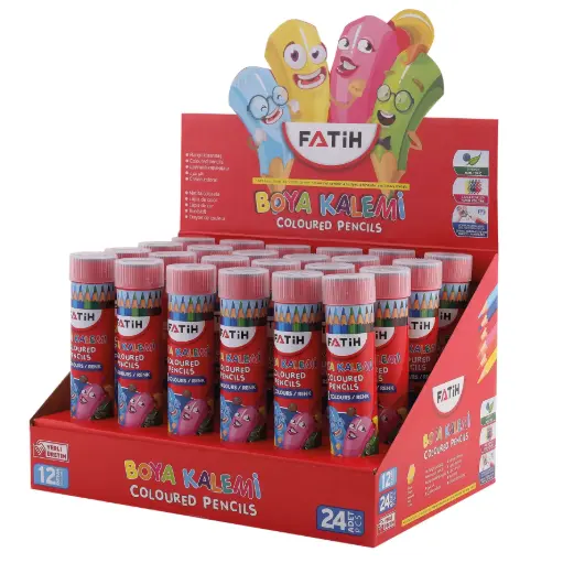 [33114] TUBO CRAYONES FATIH EXAGONAL 12 COL Ine24 Fa144