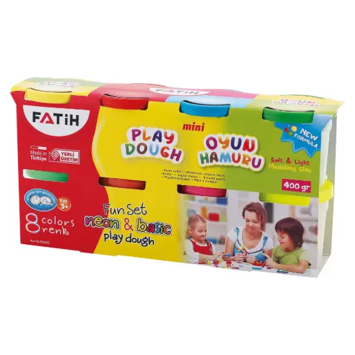 [50630] Play Dough Fatih Mini 8 pzas Neón y Básico (FA 36)