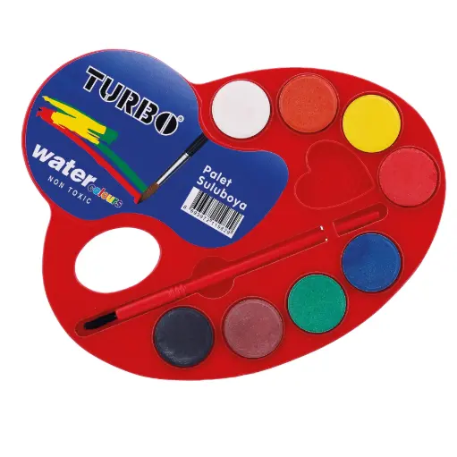 [905] Paleta de acuarelas Turbo 8 colores (Ine 24)