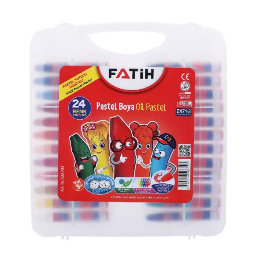 [50370] [50370] Crayones pastel Fatih estuche plastico 24 colores