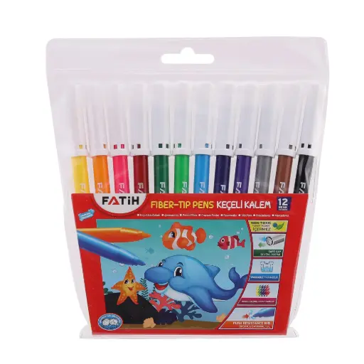 [34020] [34020] Marcadores Fatih 12 colores en envase de PVC (Ine 12-Fa144)